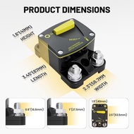 RED WOLF BS6040 40A Amp Circuit Breaker W/Manual Reset DC 12-48V for Car Audio RV Marine Boat Truck 