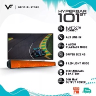 Vinnfier VF Hyperbar 101 BT – 50W Bluetooth Home TV Soundbar with USB, 8-Mode LED Light Show