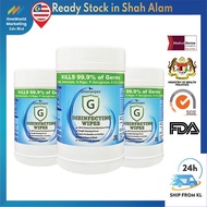 Greenwipes MD-7030 Disinfectant Alcohol Wipes【100pcs】KILL 99.9% VIRUS & BACTERIA