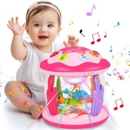 Baby Girl Toys 6-12 Months: Babies Ocean Rotating Light Up Musical Toys 12-18 Months Crawling Learni