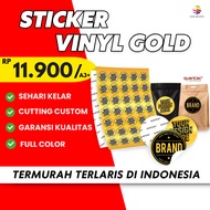 GOLD VINYL STICKER GOLD STICKER PRINT STICKER/
