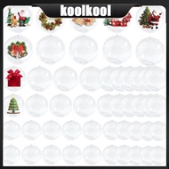 Kool 20pcs Clear Plastic Ornament Christmas Fillable Display Hanging Balls Bauble Box