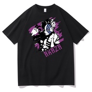Demon Slayer T-shirt Akaza Print Top Harajuku Anime Style Print T-Shirt Casual Loose S-5XL