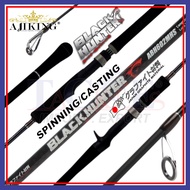 (6ft- 12ft) Max Drag 6kg-12kg Ajiking Black Hunter Spinning / Casting Saltwater Fishing Rod