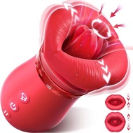 Women's Toys 4IN1 Vibrator Mouth Sucking Rose Sex Toys 10 Modes Tongue Licking and 3 Automatic Sucking Adult Toys, Anal Toys Clitoral Nipples G-Spot Vibrator Female Couple Sex Toys