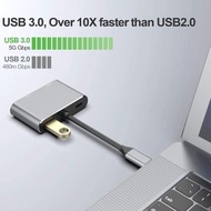 鋁合金四合一支持4K USB-C Hub to PD HDTV VGA USB 3.0  qpokckp Aluminium Alloy 4 In 1 Support 4K USB-C Hub to 
