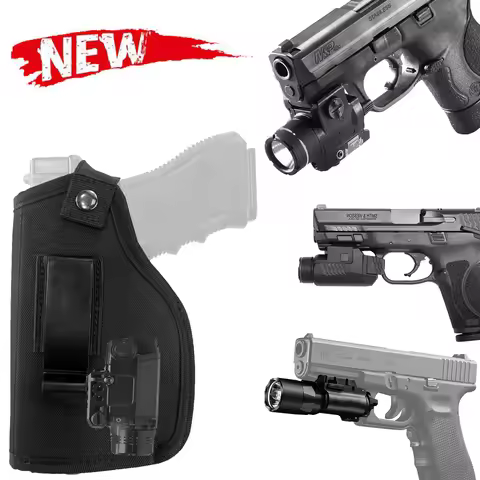 Gun Holster for Pistols with Flashlight or Laser Fits Glock 19 17 Taurus G3C G3 9mm Sig Sauer S&W M&