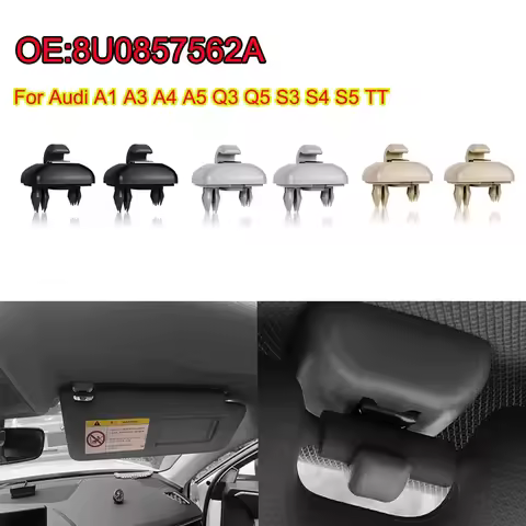 Car Sun Visor Retainer Hook Fastener Clip Holder Bracket for Audi A1 A3 A4 A5 Q3 Q5(8E0 857 562)A7 B