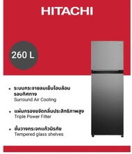 Hitachi ฮิตาชิ ตู้เย็น 2 ประตู 9คิว 260 ลิตร Carbon Line Top Freezer รุ่น HRTN5275MPSVTH Silver 9 Q