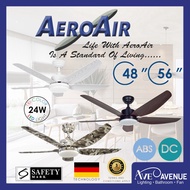 AEROAIR AA-528 48 / 56 Inch DC Motor Ceiling Fan With 3-Tone LED Light and Remote Control