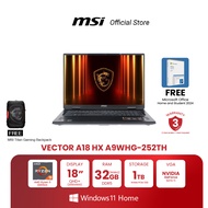 MSI NOTEBOOK VECTOR A18 HX A9WHG-252TH |18"(QHD+) | IPS | AMD Ryzen 9 9955HX | NVIDIA GeForce RTX 50