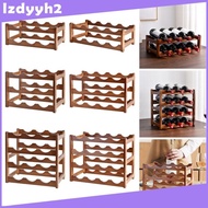 [LzdyyhacMY] Wooden Rack, Red Display, Bottle Rack, Stand, Holder for Home, Table Top, Countertop, Kitchen, Dining Room