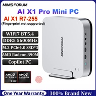 Minisforum AI X1 Pro Mini PC Ryzen AI 9 HX 370/AI X1 R7 255/AI X1 HX 370 WiFi 7 Dual Adapter 2.5G LA
