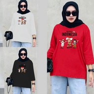 Oversized T-shirt for August 17th, 7 Sleeves,/8 NKRI Independence Day Top, August Uniform Oversized 