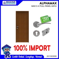 Alphamax - Pintu Kamar Mandi Wc Max 2-E Full Panel Kayu Aluminium Kiri