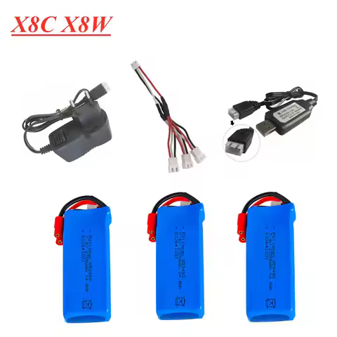 7.4V 2700mAh Lipo Battery for Syma X8C X8W X8G HQ899 RC Helicopter Parts 2S 7.4v 853480 Battery for 