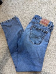 二手 美國購買 Levis Levi‘s 506 Jeans Red 彈性 修身 Slim 甲藍色牛仔褲  w33 x L32