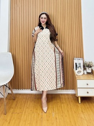 Daster Jumbo Seroja – Daster Lowo Kerah Busui Shantung Rayon Adem LD130