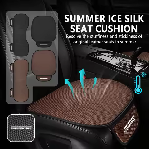 For BMW Soft Car Logo Ice Silk Seat Cushion Pad Protector Cover 1 3 4 5 6 7 Series M X1 X3 Performan