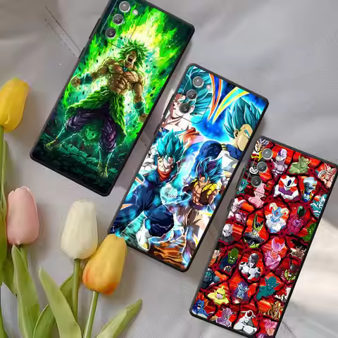 Goku Dragon Ball Anime Case for Samsung Galaxy Note 20 Ultra 5G 10 Plus 9 Black TPU Phone Cover M12 