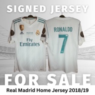 Real Madrid Home Jersey "#7 / RONALDO" tanda tangan Asli bersertifikat