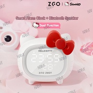 Kam Sanrio Hello Kitty Kids Mini Smart Alarm Clock Wireless Bluetooth Cute Speaker LED Night Light with Temperature Display Bedroom Bedside Lamp Digital Alarm Clock