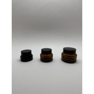 15g/30g/50g Amber Glass Jar (12pieces) (JX5) by Mizitco