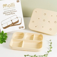 MOLLI- KHAY ĂN DẶM SILICONE CHIA NGĂN CÓ ĐẾ HÍT CAO CẤP