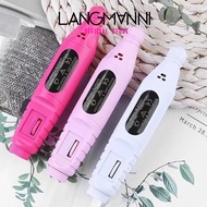 LANGMANNI 1 Set Electric Nail tech Drill Machine Kit USB Charging Manicure Machine Pedicure 6 Bits Sanding Buffer Nails