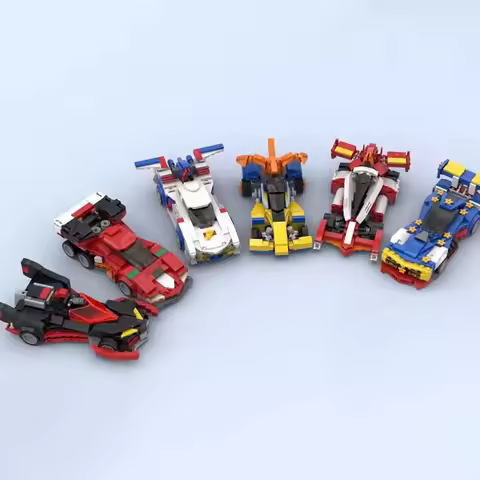 MOC Speed Vehicles Future GPX Cyber Formula Asurada AKF-11 Sports Car Technical Sets Building Blocks