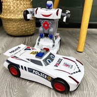 Children Light Toys Genuine Robot Boy Police Car High-End Fully Automatic Fully Deformed Z4EG