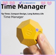 LEMONTRE USB Rechargeable Timer, 2 Volume Adjustable 12-hedron Automatic Rotating Timer, 1/3/5/10/15