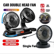 Portable Multiple Angles Usb Car Mini Fan Dual Head Car Fan Table Small Fan Destop Fan Camping Usb F