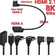 NEWEST - AVPRO AVL23AFC 8K 60Hz HDMI 2.1 Female to Mini HDMI Cable OD4.0mm