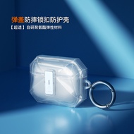 2025 Apple airpods pro3 Lock Magnetic Protective Case airpods4 Transparent Earphone Case
