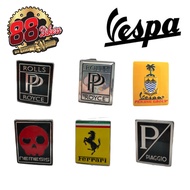 VESPA FRONT Head Fairing Badge Plate Tablet P Logo Square Sticker for Piaggio Vespa GTS 250 300 Spri