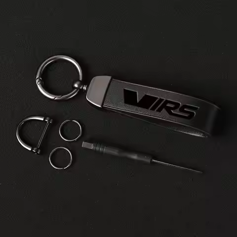 For Skoda VRS Octavia FABIA KAMIQ KAROQ KODIAQ RAPID SUPERB Car Luxury Genuine Leather Keychain Key 