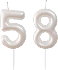 2.36" 58th 85th Number Candles Birthday Gifts for Women Men Birthday Decorations Birthday Candles Nu