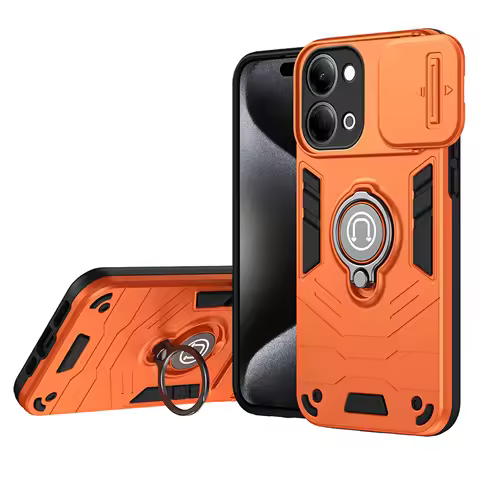 Multi-Protection Armor Magnetic Phone Case For VIVO Y05 Y11D Y21 S50 With Ring Stand Camera Privacy 