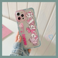 การ์ตูน Marie Cats เคสโทรศัพท์แมวสำหรับ Appleเคสโทรศัพท์ TPU เนื้อนิ่มใสสำหรับ iPhone 13 11 12 Pro Max X Xs Max Xr 7 8 Plus