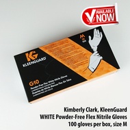 KleenGuard G10 Powder-Free Flex White / Blue Nitrile Gloves Size M