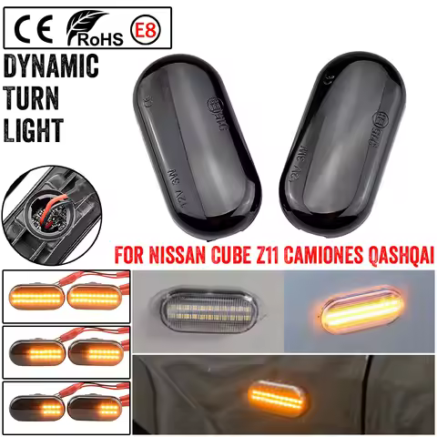 1pair Led Dynamic Side Marker Turn Signal Light For Nissan Cube Z11 Camiones D40 Frontier D40 Fairla