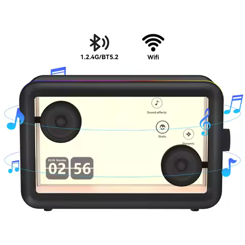 L1 Bluetooth Speaker Hi-Fi Audio Clear Glass Screen Dynamic Suspended Lyrics Built-in Wireless Porta