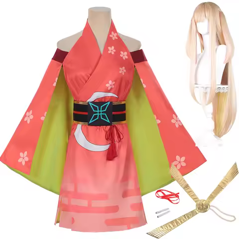 Anime Cosmic Princess Kaguya Cosplay Costume Kaguya Wig Accessories Women Kimono Dress Halloween Car