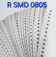 ( 100 ตัว ) R 0805 ตัวต้านทานแบบชิป R Chip R ชิป R smd 1/8W 5% ขนาด 0805 Resistors smd Chip