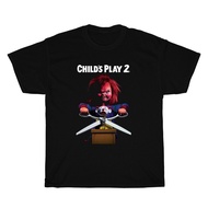Chucky Child's Play 2 Movie Horror Logo Tshirt 100% Cotton