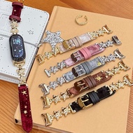 Star Leather Watch Strap For mi band 10 Strap Soft mi band 8 / mi band 9 Strap Soft Smart Band 9 Str
