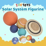 Zoetoys Solar System Figurine | Planet Figures Solar System Activity Cards Teaching Aids to Recogniz