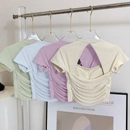 【YOGATRUTH】Woman Yoga Top Mesh Hollow Moisture-wicking Sports Short Sleeve Gym Dancing