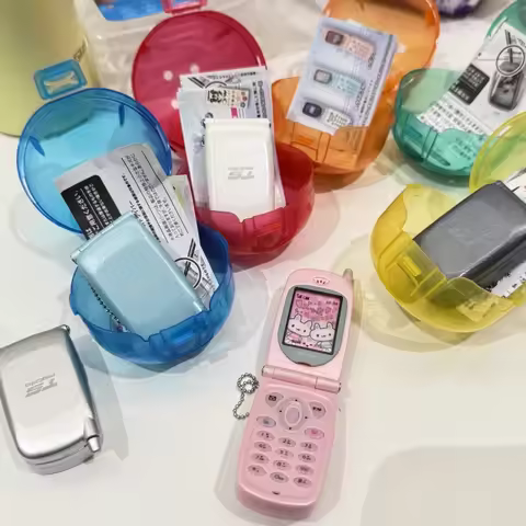 Toys Spirits Mini Flip Cell Phone Recorder Plus Version Gashapon Recording And Playback Retro Style 
